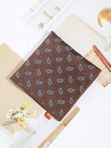 1件时尚复古百搭男士精致腰果/格子/花卉图案口袋巾/手帕，休闲配饰，适合搭配领带、参加派对、旅行