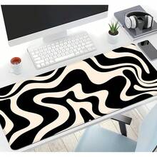 IMAYONDIA Black White Swirl DeskMat, Abstract Ink Liquid Waves Extended Gaming  Pad Large, Retro Abstract Pattern Big  Pad, Long Computer Keyboard  Mat For Home Office Work 31.5x11.8 - Xoáy Đen Trắng - Xem 7