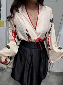 Bộ trang phục kimono cổ điển dễ thương và tươi tắn dành cho bé gái, kiểu dáng cải tiến, thích hợp cho các lễ hội, tiệc tùng, biểu diễn, dạ hội, sân khấu. Bao gồm áo và váy. - Nhiều màu - Xem 15