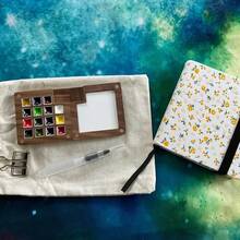 15 Colors Travel Set Portable Paint Box, Folding Magnetic Watercolor Box,Watercolor Supplies, Painter Gifts, Painting Accessories, Gift Her - Brown - View 5