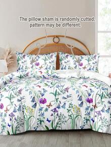 2件/3件套数码印花被套组（1个被套+2个枕套，不含被芯），柔软亲肤的涤纶面料，适用于卧室、主卧、客房，四季皆宜。 - 彩色 - 查看 6
