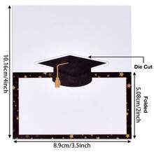 Bộ 10/50 thẻ số chỗ ngồi in hình mũ cử nhân, thẻ tên chỗ ngồi, thiệp chúc mừng tốt nghiệp năm 2026. - Nhiều màu - Xem 4