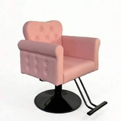 Silla de peluquería con silla de peinado para barberos, altura ajustable con bomba hidráulica, giratoria 360 grados con bloqueo, espuma de alta densidad y cuero PU para belleza, peso máximo de carga 330 libras