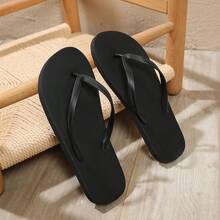 26 Casual Flip Flops, Suitable For Beach, Vacation, Daily Wear, Valentine's Day, Girlfriend Getaway. Beach Slippers - Black - View 3