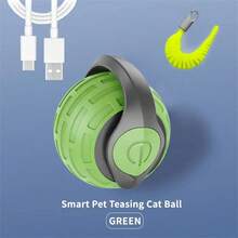 Automatic Interactive Pet Electric Rolling Teasing Ball, USB Rechargeable, Intelligent Cat Toy Ball