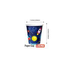 100/25/10pcs Set Of Disposable Space Exploration Theme Party Supplies, Including Plates, Napkins, Cups, Suitable For 25 Guests, Ideal For Birthdays, Weddings, Theme Parties, Family Picnics. - Multicolor - View 12