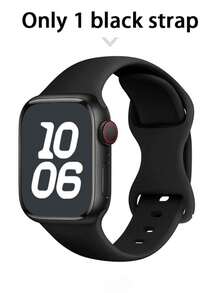 1pc Silicone Magnetic Waterproof Watch Band, Unisex, Compatible With Apple Watch IW Series, Slim Design, Compatible With Apple Watch IW 42mm, 38mm, 40mm, 41mm, 44mm, 45mm, 46mm, 49mm, Fashionable Smart Watch Strap, Replaceable For Series Ultra2, Ultra SE2, SE 10, 9, 8, 7, 6, 5, 4, 3, 2, 1, Suitable As Student Back-To-School Gift - Black - View 10