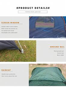 Tienda de Campaña Automática Verde Impermeable para Parque Playa (Diseño Compacto)