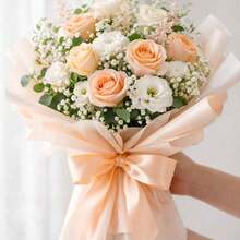 3 Rollos Liston Satinado 4 Cm x 91 Metros Para Flores Eternas Moños Para Regalos Lazos Para Cabello Decoraciones Para Fiesta Creación Proyectos DIY Manualidades Para Casa Escolares Detalles En Ropa Accesorios Color Durazno Fucsia Beis Verde Rosa Lila Naranja Azul Marron Negro Celeste Morado Rojo W2890-Color - Multicolor - Ver 4