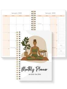 Trees 2026.1-2026.12 Monthly Calendar Planner – 12-Month Spiral Weekly Planner Notebook With Calendar Grids, Notes & Task Lists – Perfect For Goals, Productivity & Daily Use – Home, Office & School Use,Office Desk Accessories - Multicolor - View 6