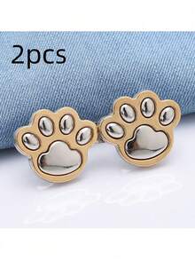 2pcs Cat Claw Waist Cincher, No Sewing Or Tools Needed, Adjustable Waist Button Clips, Jeans Skirt Waist Fixers To Make Waist Slimmer, Bright Silver Detachable Reusable Buckle Pins, Fashion Waist Clips Accessories For Women, Men, Students, Teens, College Girls, Young Professionals