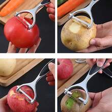 1pc Stainless Steel Peeler - Multipurpose Kitchen Tool For Fruits And Vegetables, Durable Ergonomic Handle, Suitable For Home And Commercial Kitchens, Kitchen Peeler | Modern Kitchen Supplies | Stainless Steel Peeler - Multicolor - View 9