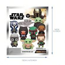 StarWars 1pc Official Star Wars Blind Bag Keychain - 3D Foam Character Blind Box Mystery Hanging Zipper Pull Keychain Backpack Accessory Collectible Toy Valentine's Day Gift - Ahsoka Tano, Cobb Vanth, The Mandalorian, Luke Skywalker, Bantha, Po Cadon, General Gideon, Boba Fett, Grogu, Mandalorian Starfighter - Multicolor - View 2