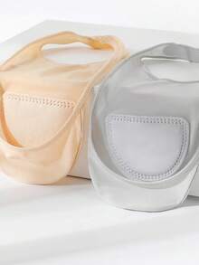 5双装冰丝女士加厚隐形袜，春夏透气硅胶防滑，适合高跟鞋和低帮鞋。 - 彩色 - 查看 5