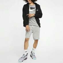 Áo khoác/áo nỉ có mũ kéo khóa màu trơn, in logo Nike Sportswear ClubFleece dành cho nam, màu đen. - màu đen - Xem 3