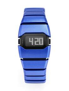 New Retro Y2K Futuristic Style Men's Wrist Watch, Best Gift For Halloween And Christmas - Blue - View 10