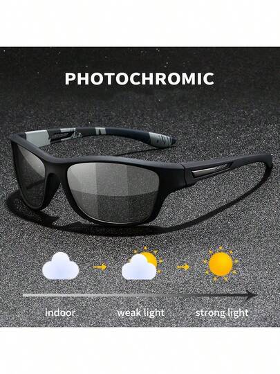WSZ Fashion Color Changing Retro Sports Fashion Glasses, Unisex, Plaid Pattern, Outdoor Sports Fashion Glasses, Luxury Brand Designer Fashion Fashion Glasses For Men And Women
