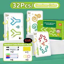 Cuaderno de práctica portátil, reutilizable y borrable "Masterpieces Tracing Mágico" - Educación Montessori para dibujo y entrenamiento de habilidades motoras finas, color aleatorio - Multicolor - Ver 5
