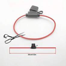 CKGO 61 st. standard bladsäkringssats, inkluderar 55 st. standardsäkringar för bilar (2A/3A/5A/7,5A/10A/15A/20A/25A/30A/35A/40A) + 6 st. uppgraderade 12 AWG inline-säkringshållare, lämplig för 12 AWG-säkringar, standardsäkringar för bilar och inline-säkringshållare för båtar/bilar. - Bas + Säkring - Visa 3