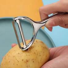 1pc Stainless Steel Peeler - Multipurpose Kitchen Tool For Fruits And Vegetables, Durable Ergonomic Handle, Suitable For Home And Commercial Kitchens, Kitchen Peeler | Modern Kitchen Supplies | Stainless Steel Peeler - Multicolor - View 4