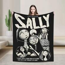 Nightmare Before Christmas Pumpkin King Fleece Throw Blanket  Home Knitted Blanket Outdoor Warm Multifunction(10).Jpg - trắng - Xem 1