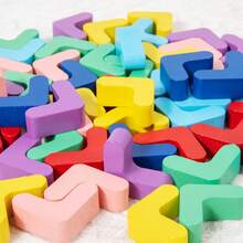 Wooden Rainbow Stacker Educational Toys Learning Toy Kids Block Nesting Puzzle Toys Montessori Stacking Game Building - Multicolor - View 10