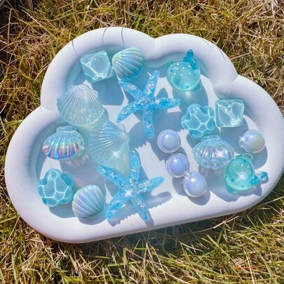 18ชิ้น ลายสัตว์ทะเลและคลื่นทะเล อุปกรณ์ตกแต่งรองเท้า DIY เหมาะสำหรับรองเท้าทำสวน รองเท้าแตะ และอุปกรณ์เสริมรองเท้าแบบถอดได้อื่นๆ ของขวัญสำหรับวันหยุด