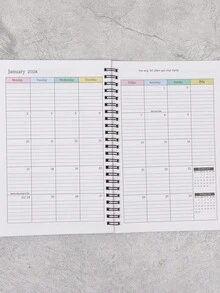 2026-2028 年“活出真我，做真实的自己”赋能主题螺旋装订月度计划本：魅力粉色和玫瑰金图案，自信励志语录（“闪耀光芒”），三年规划，助您设定目标、追踪自我发现、打造时尚生活——完美契合追求真我、自我成长以及注重长期规划的人士。 - 彩色 - 查看 9