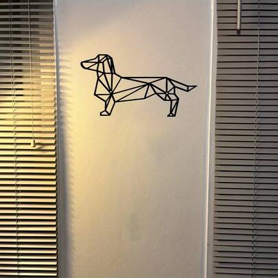 Charming Metal Dachshund Wall Art - Perfect For Home & Outdoor Decor, Ideal Gift For Dog Lovers, Suitable For Living Room, Bedroom, Kitchen