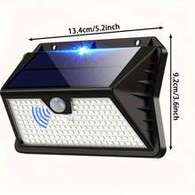 185颗LED太阳能感应灯，IP65防水，3种模式，适用于墙壁、花园、庭院、车库、前门，是圣诞节、万圣节、父亲节的理想礼物，也可用作安防照明。 - white light - 查看 3