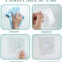 GeorgeX 15 Piezas Juego de Accesorios de Bao Ganchos, Toallero Bao 40cm+Portarrollos para Papel+Estante de Afeitado+Jabonera+Gancho Adhesivo+Ganchos para Toallas de Bao (Plata) - plata - Ver 4