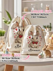 1pc Custom Easter Bag, Personalised Easter Bunny And Egg Hunt Gift Bag, Custom Easter Sack, Easter Bunny, Easter Party Bags, Easter Decorations, Easter Egg Hunt, Boys Girls Easter Gifts, Name Sacks, Anniversary Gift, Valentine Gift, Birthday Gift, Wedding Gift, Mother's Day Gift, Father's Day Gift, Best Friend Gift, Gift For Mom/ Dad/ Her/ Him/ Girlfriend/ Boyfriend/ Wife/ Husband/ Friend