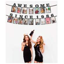 1 Bộ khung ảnh chữ dây tự làm "Awesome Since 1996/1986" với họa tiết kim tuyến, màu đen, dùng trang trí sinh nhật 30/40 tuổi, tiệc sinh nhật retro 30/40 tuổi, quà kỷ niệm cuộc sống độc thân. - Nhiều màu - Xem 5