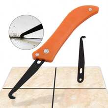Tile Gap Repair Tool Hook Knife Professional Cleaning And Removal Of Old Grout Hand Tools Tungsten Steel Joint Notcher Collator - Orange - View 2