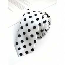 1pc Slim Polka Dot Hand Tied Necktie, Suitable For Casual Daily And Party Wear - 彩色 - 查看 9