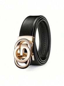 Business Casual Men's Belt With Alloy Automatic Buckle, Fashion Boho Vintage Style For Teens Youth Men, Ideal For Daily Wear Outdoor Vacation Athletic Halloween Fall Winter Gifts - 彩色 - 查看 13