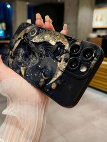 1个极简猫眼亲肤防摔TPU手机壳，兼容 17、11、16 Pro Max、16 Pro、16、15 Pro Max、14 Pro Max / Galaxy S25系列、A16 / Honor X6A、X7B、X8B / 13C、Note 13 / Hot 60ro / Smart 8 保护套 - 黑色 - 查看 4