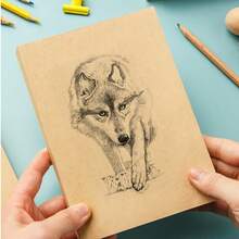 Sổ tay giấy Kraft trắng trơn, sổ phác thảo tối giản dày dặn & tập giấy trắng trơn | Sổ nhật ký nghệ thuật đa năng để vẽ & phác thảo, sổ tay học sinh & sổ lưu niệm tự làm | Bìa, giấy không chứa axit, lý tưởng để ghi chú, viết nhật ký & các dự án nghệ thuật sáng tạo - Nhiều màu - Xem 3