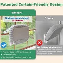 Foldable Cat Window Perch - Cordless, Ultra Soft Machine Washable Bed With 4-Sided Bolster, Metal Frame - Window Hammock For Large Cats And Kittens - one-size - View 5