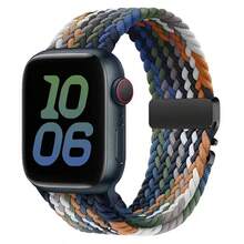 适用于 11/10 的降落伞编织快拆表带，尺寸包括 49mm、45mm、46mm、44mm、42mm、40mm 和 41mm，兼容 Series 11、10、9、8、7、6、3、SE、Ultra 2 和 3，男女皆宜，适合休闲运动场合佩戴。 - 彩色 - 查看 14