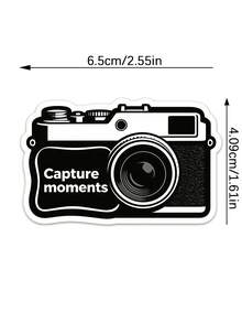 1pc Interesting Camera Sticker - Use These Fashionable Stickers To Decorate Your Laptop, Water Bottle, Notebook And Helmet, Capture Wonderful Moments! - Multicolor - View 5