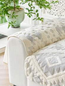 1件加厚绒面沙发垫套,现代简约防滑沙发座垫保护套,防尘可水洗,柔软不易褪色,宠物友好,适用于卧室、办公室、客厅、L型沙发和1-4人沙发,浅灰色 - 淺灰色 - 查看 9