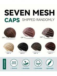 25.5英寸女士棕色刘海假发，长款波浪层次感合成耐热假发，适合日常佩戴和派对场合 - 彩色 - 查看 10