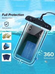 Waterproof Bag, Universal Waterproof Phone Pouch, Air Cushion Waterproof Phone Bag, Waterproof Phone Case For Swimming Underwater, Beach Dry Bag For Smartphones, Suitable For Smartphones, Phone Charms, Phone Accessories, Airplane Accessories, International Travel, Summer Camping, Tech Accessories, Gym Phone Accessories, Travel & Beach Essentials