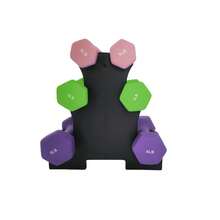 Hodeffior Dumbbell Weights Set For Home Gym, Non-Slip Anti-Roll Hex Dumbbell Set, Colorful Neoprene Dumbbell Hand Weights With Storage Rack, 3+5+8 Lbs - 3+5+8 Lbs With Black Rack - View 7