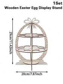 1个复活节兔子彩蛋架，复活节彩蛋木质展示架，可重复使用的多孔彩蛋收纳架，复活节派对用品，复活节快乐装饰，复活节派对装饰，复活节餐桌中心摆件，蛋糕装饰摆件，复活节家居厨房装饰，餐桌装饰，家居装饰，春季装饰，复活节彩蛋寻宝派对装饰，复活节礼物 - 復活節彩蛋 - 查看 5