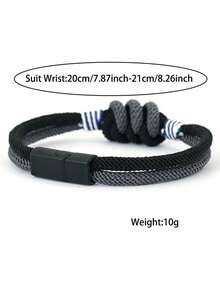 diffone Fashion Handmade Braided 4mm Rope Bracelet Charms Knot Bracelet For Men Armband Jewelry