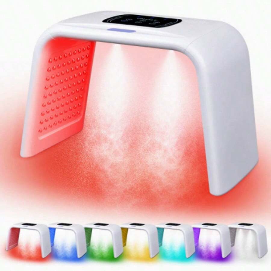 HanTai Red-Light-Therapy, Red Light Therapy For Face, 7 Colors Facial Led Light Therapy Face Mask,SPA Equipment For Skincare At Home - 查看 1