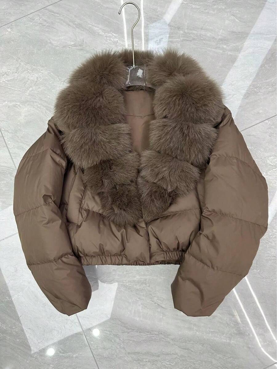 Chaquetas de plumas para mujer para exteriores - Marrón - Ver 1