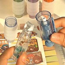 1 Pack High-Viscosity Rotary Push-Button Glue Dispenser, Double-Sided Tape For Scrapbooking Supplies, Adhesive Tape Roller For Crafts, Scrapbooking, School Office, And Logbook Items - Multicolor - View 5